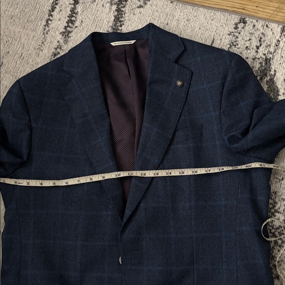 Jack Victor Navy Blue Plaid tailored suit - Picture 4 of 8